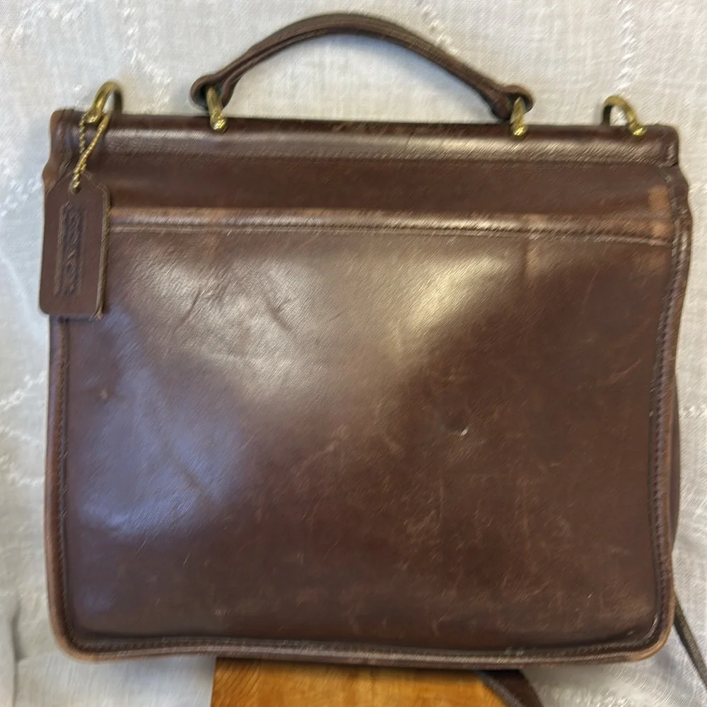 Coach leather vintage high quality satchel pocketbook bag
